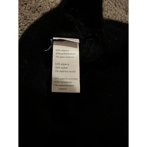 Kangra Black Alpaca Merino Wool Sweater Made in Italy Size 44 (M) LuxurySweater - Picture 6 of 7